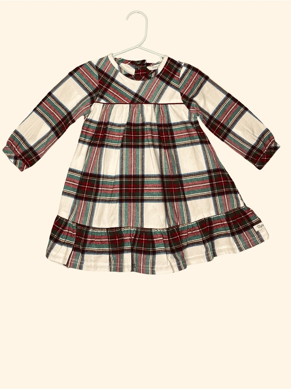 Plaid Dress | RuffleButts Cotton Ruffle Hem 18-24 months NWT